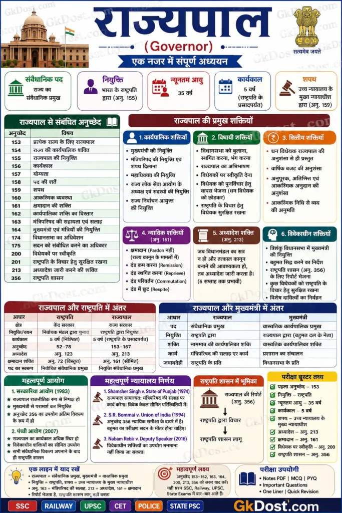 राज्यपाल Quick Revision Infographic